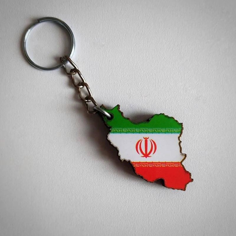 جاکلیدی چوبی با طرح ایران