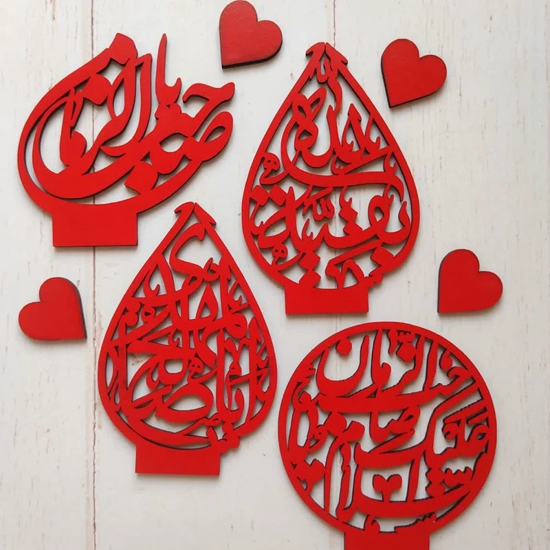 جاشمعی و استند چوبی با طرح مهدوی