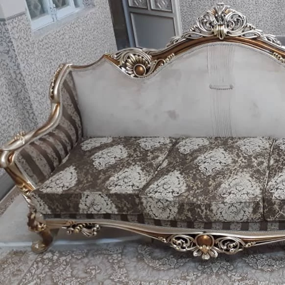 مبل استیل 9 نفره با چوب راش