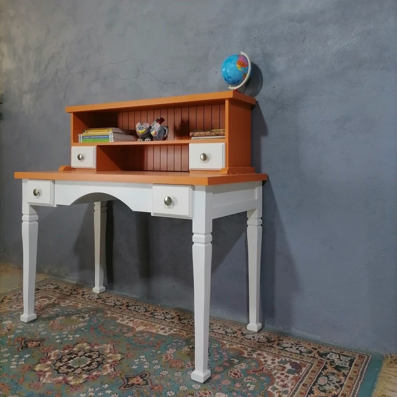 میزتحریر مدرن سفید نارنجی سایز 120 (پس کرایه)