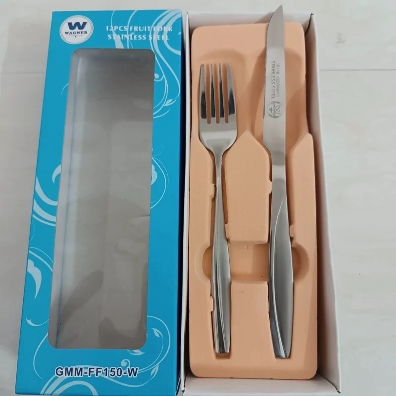چاقو چنگال میوه خوری استیل ماینز برند واگنر آلمان بسته 12 تایی