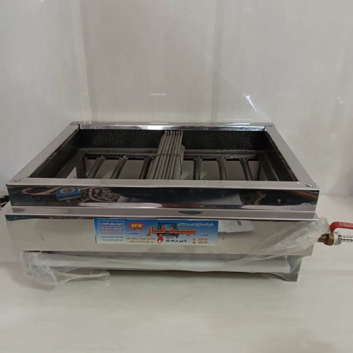کباب پز گازی بدنه استیل دارای چدنی مارک سهند گاز ( منقل ،کباب پز استیل ، کباب پز )