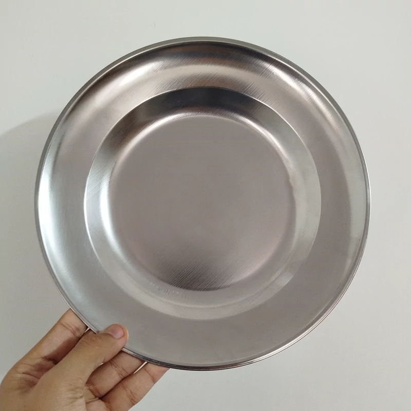 بشقاب استیل خورشت خوری و برنج خوری( یک عدد ) 23 سانت ( برنج خوری )