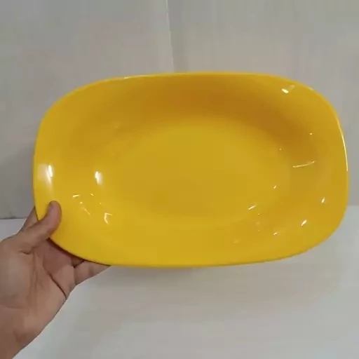 کاسه مرغ خوری ملامین رنگی زرد مارک اصلی شیرکوه یزد دارای استاندارد