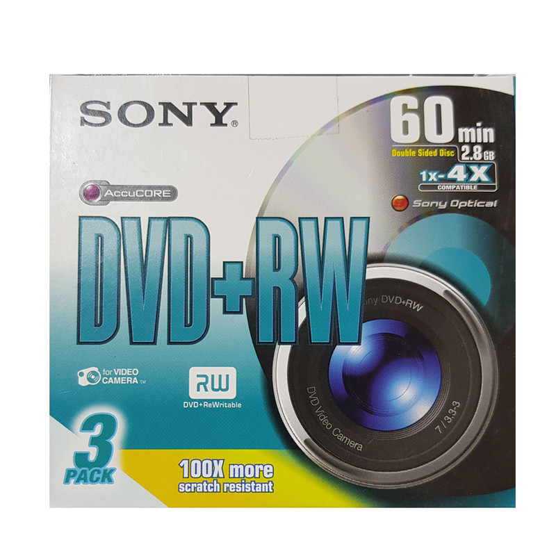دی وی دی خام سونی مدل DOUBLE SIDED DISC بسته 3 عددی