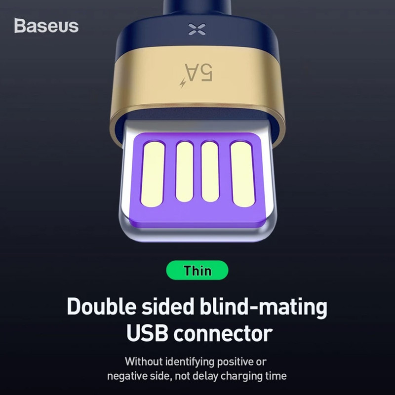 کابل تبدیل USB به USB-C بیسوس مدل Cafule 40W طول 1 متر