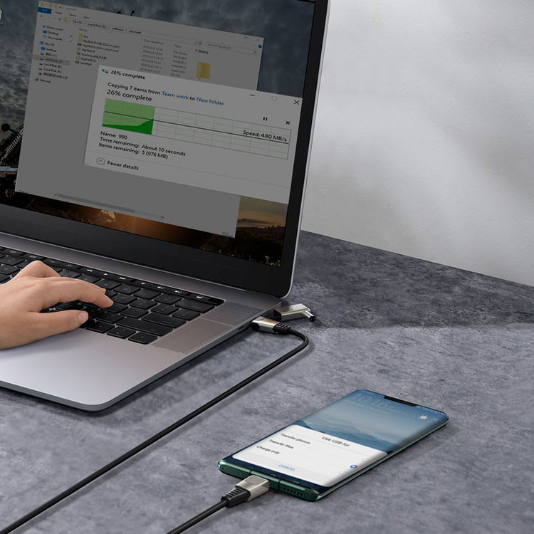 کابل تبدیل USB-C به USB-C و DC باسئوس مدل CA1T2-A طول 2 متر