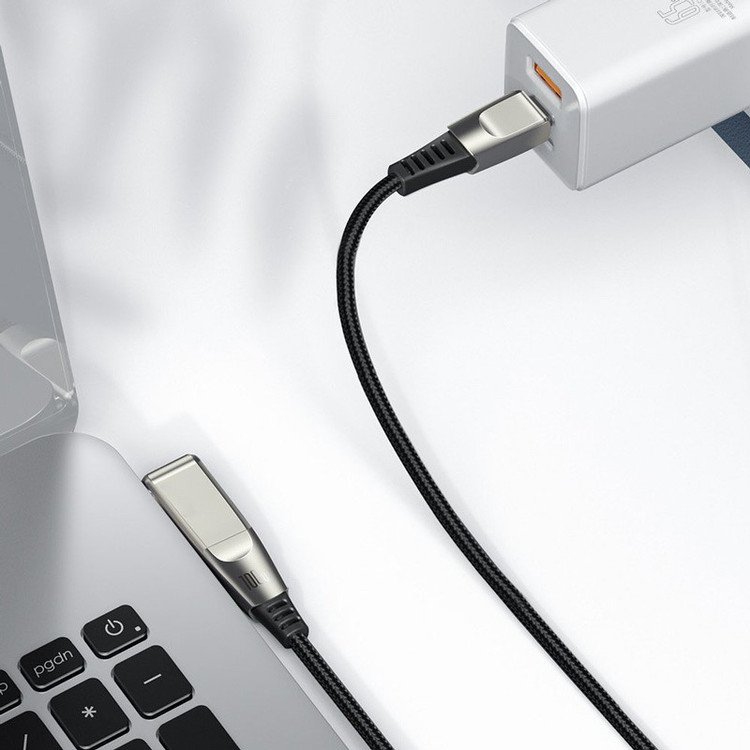 کابل تبدیل USB-C به USB-C و DC باسئوس مدل CA1T2-A طول 2 متر