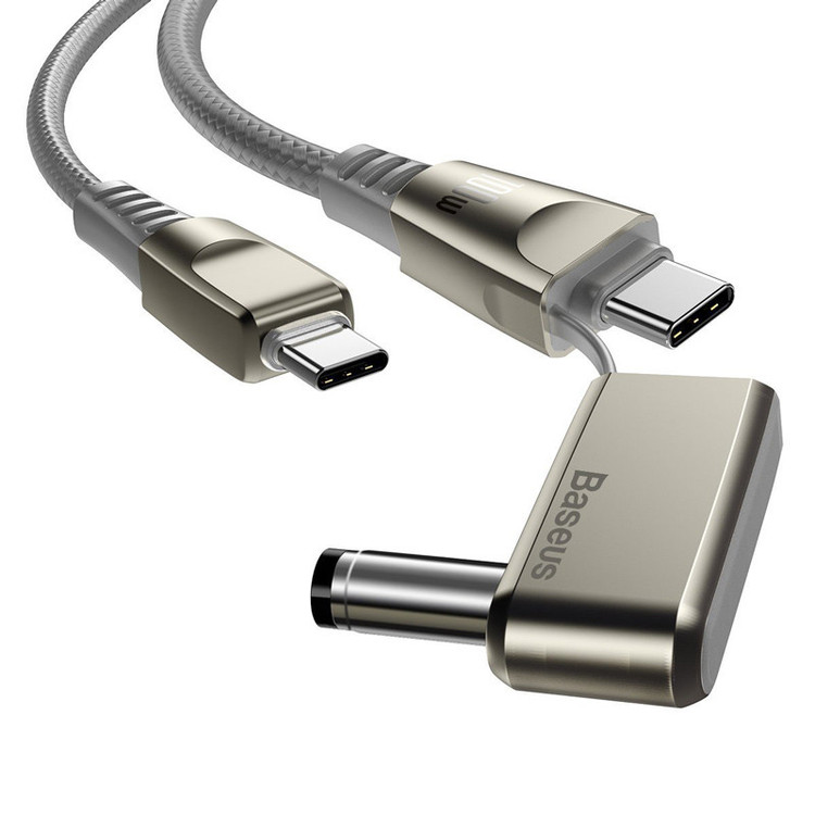 کابل تبدیل USB-C به USB-C و DC باسئوس مدل CA1T2-A طول 2 متر