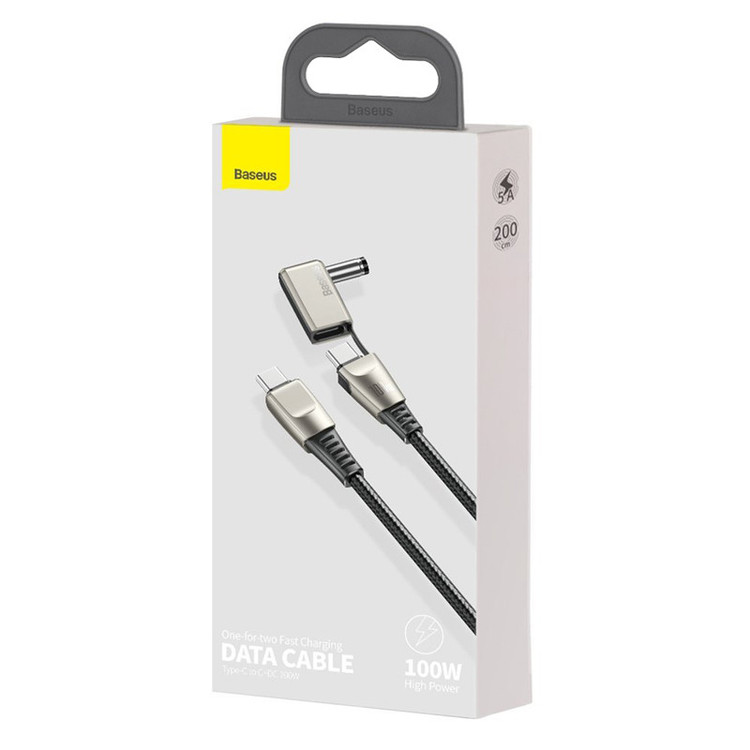 کابل تبدیل USB-C به USB-C و DC باسئوس مدل CA1T2-A طول 2 متر