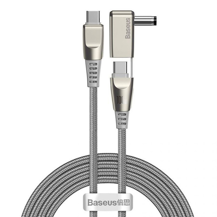 کابل تبدیل USB-C به USB-C و DC باسئوس مدل CA1T2-A طول 2 متر