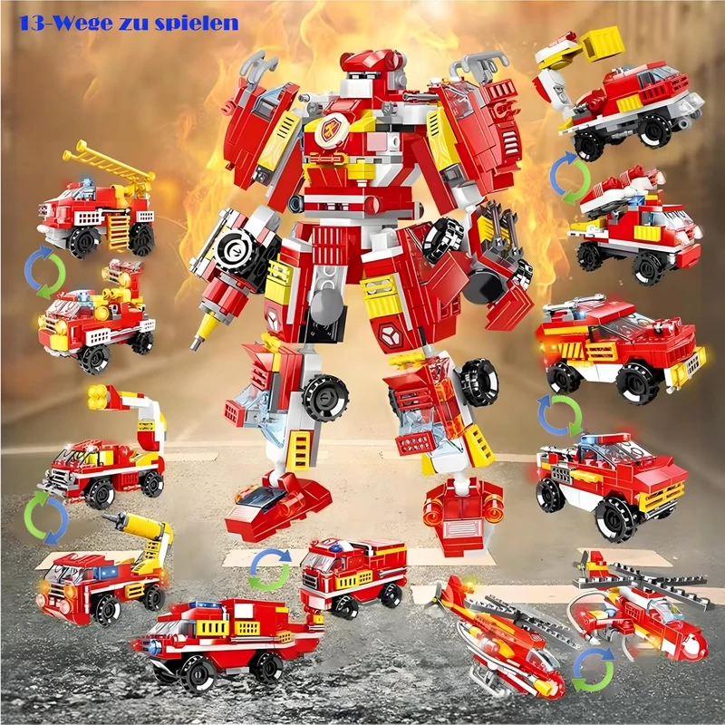 لگو ساختنی ربات آتشنشان Transformers  دارای591 قطعه ایتم0651