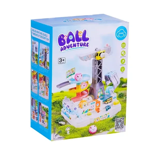 اسباب بازی پارکینگ طبقاتی و آسانسور حیوانات همراه با توپ و سرسره Ball Adventure