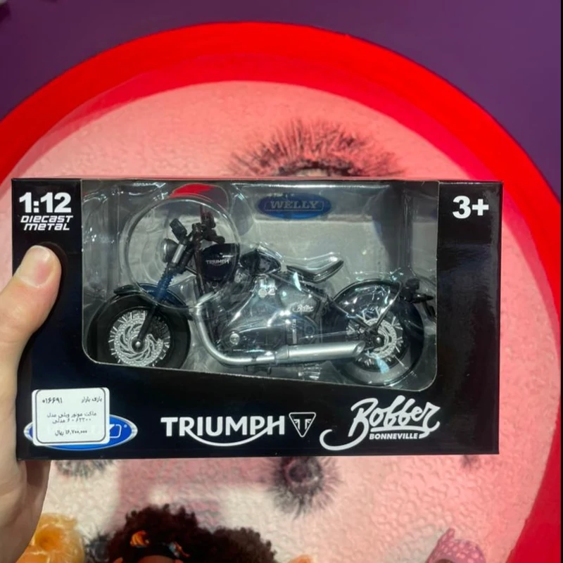 اسباب بازی موتور فلزی 112 برند WELLY مدل TRIUMPH BONNEVILLE