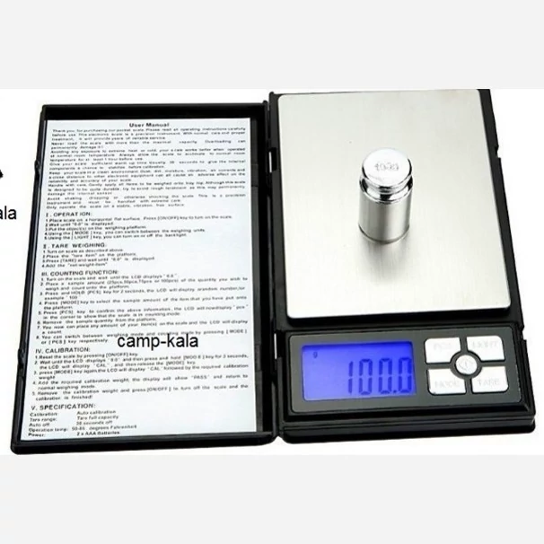 ترازو دیجیتال نوت بوک 0/01 گرم تا 600 گرم جنس اصلی ارسال رایگان