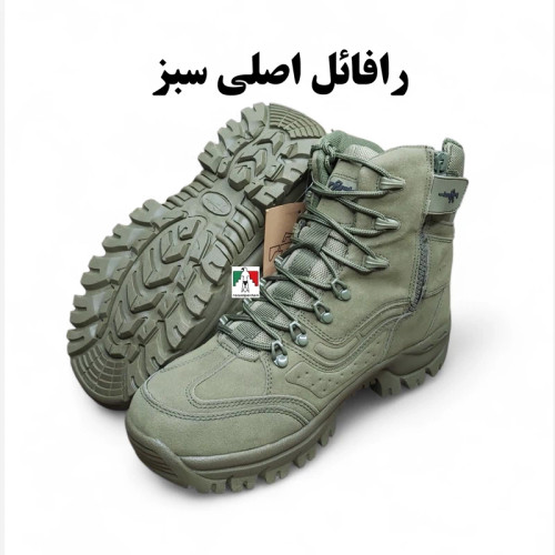 پوتین رافائل اصلی سبز پوتین کوهنوردی رافائل تاکتیکال طبیعتگردی فوق مقاوم محکم اعلا نیم بوت کوهنوردی نیم پوتین رافایل