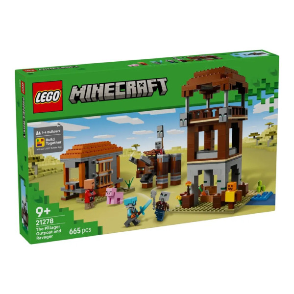 لگو 665 تکه سری Minecraft The Pillager Outpost and Ravager 21278