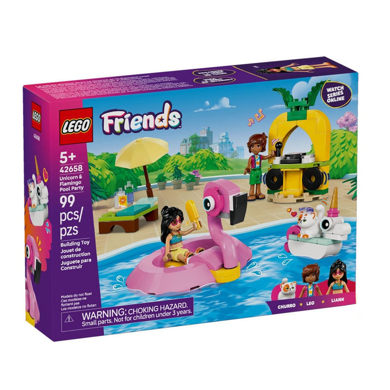 لگو 99 تکه سری Friends مدل Unicorn N Flamingo Pool Party کد 42658