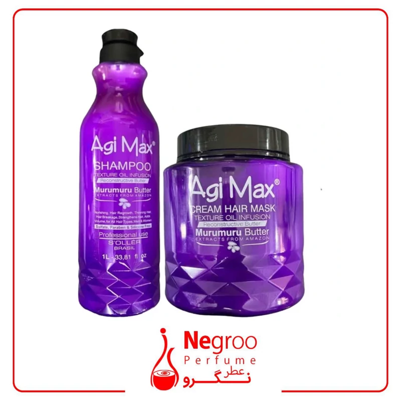 پک ماسک مو و شامپوی فری سولفاته ای جی مکس/اورجینال Sulfate-free Shampoo and Hair Mask Agi Max Pack