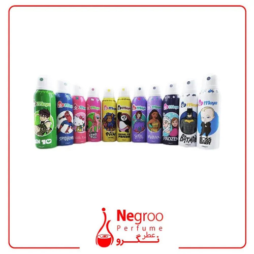 اسپری بدن کودک MAYA مایا 130ml/اورجینال -دارای انواع رایحه ها