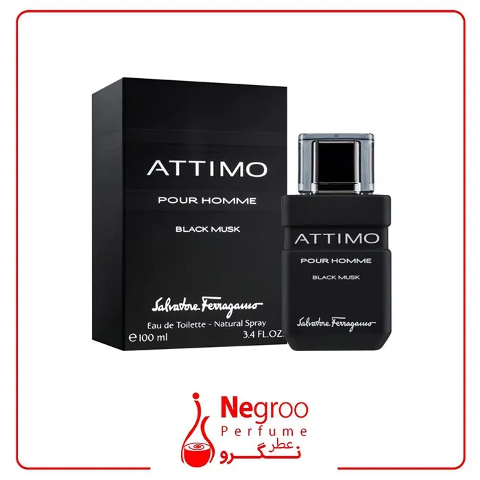 عطر ادکلن سالواتوره فراگامو اتیمو بلک ماسک 100 میل Salvatore Ferragamo Attimo Black Musk