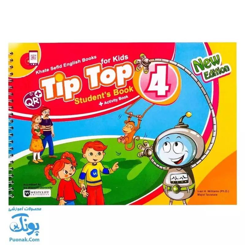 کتاب Tip Top student book 4 سیمی به همراه کتاب کار و کد QR