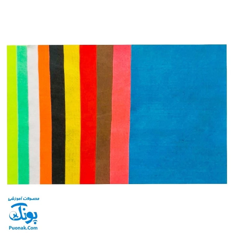 نمد 10 رنگ A4 سایز  30*20 بسته 10 عددی