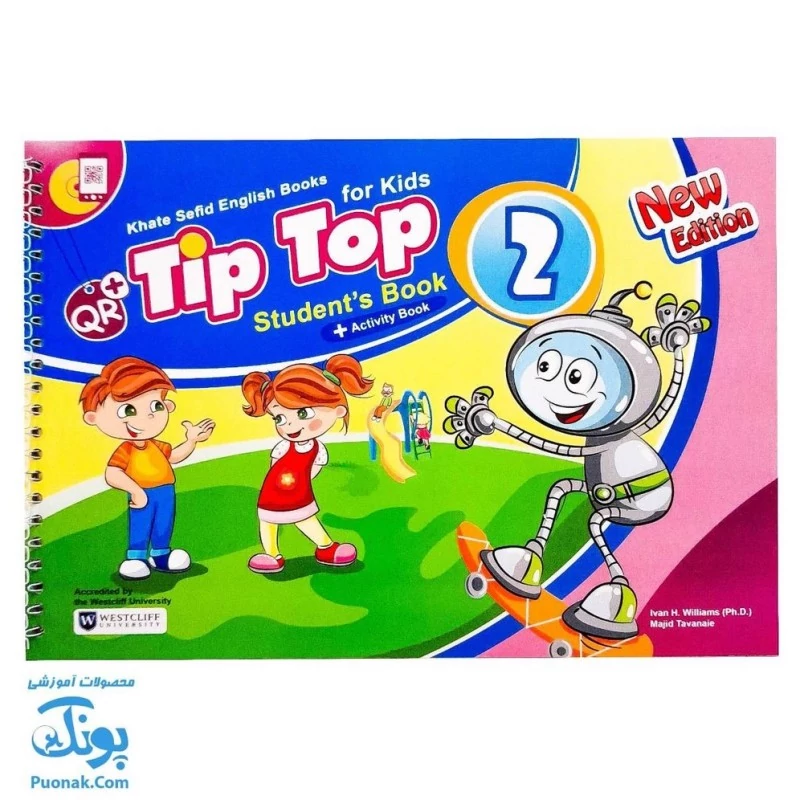 کتاب Tip Top student book 2 سیمی به همراه کتاب کار و کد QR
