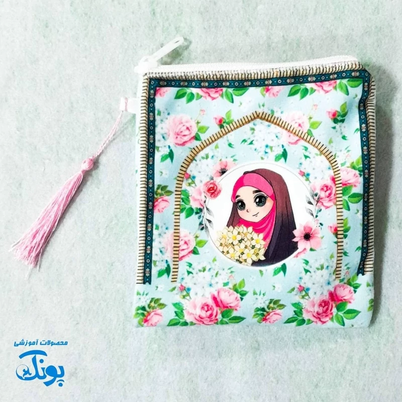 جانماز مخمل دخترانه بزرگ دو تکه