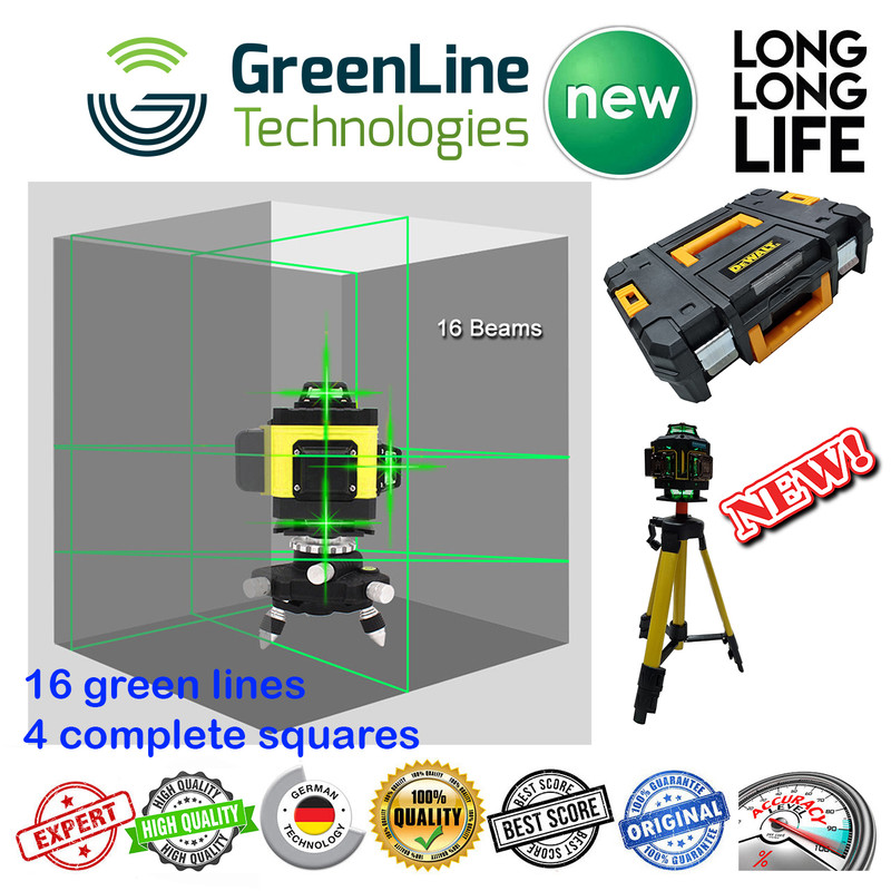 تراز لیزری مدل هوشمند 4 بعدی کد 360 - 4D-16 Green Line