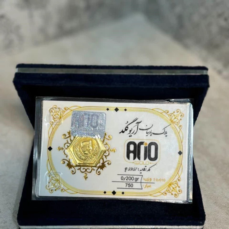 سکه طلا پارسیان (آریو گلد)200سوت 18عیار( ارسال رایگان)