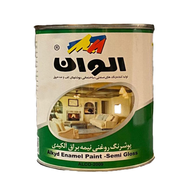 رنگ روغنی آلکیدی آبی نفتی الوان کد 165 حجم 1000 میلی لیتر