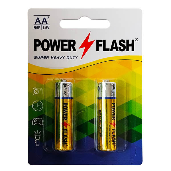 باتری قلمی پاور فلش مدل Heavy Duty بسته 4 عددی