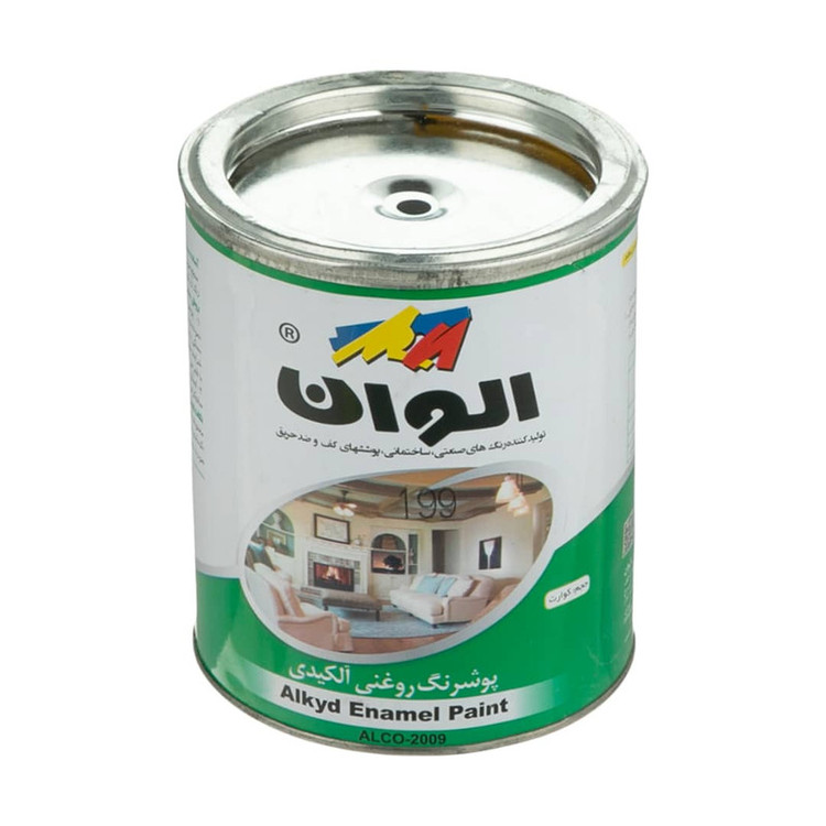 رنگ روغنی مشکی الوان مدل ALCO-2009 حجم 1000 میلی لیتر
