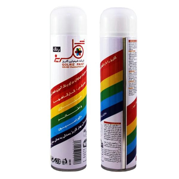 اسپری رنگ سفید گلریز مدل براق حجم 300 میلی لیتر بسته 2 عددی