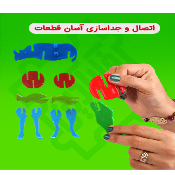 ساختنی فکرآذین مدل سه بعدی سازوباز طرح کرگدن و زرافه