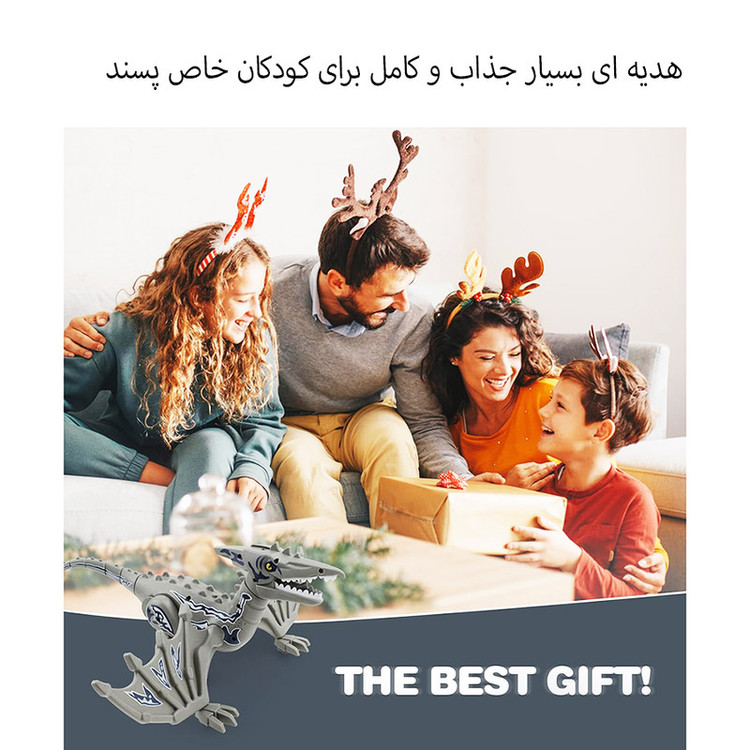 ربات کنترلی مدل دایناسور بالدار طرح اژدها چراغدار کد K40-3