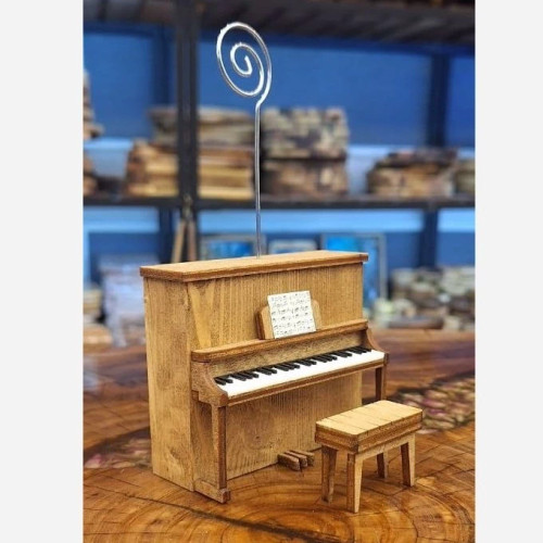 هولدر چوبی عکس پیانو با نیمکت