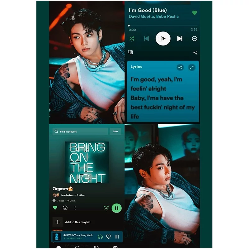 پوستر مدل پینترستی طرح جونگ کوک Jungkook کد 1352