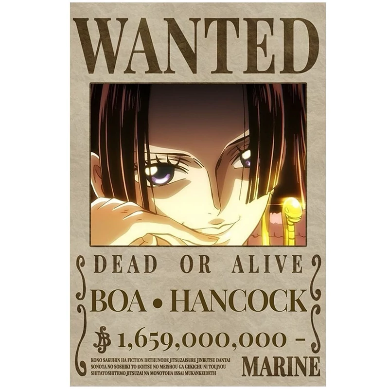 پوستر مدل تحت تعقیب انیمه وان پیس One piece طرح بوا هانکوک Boa Hancock کد 48