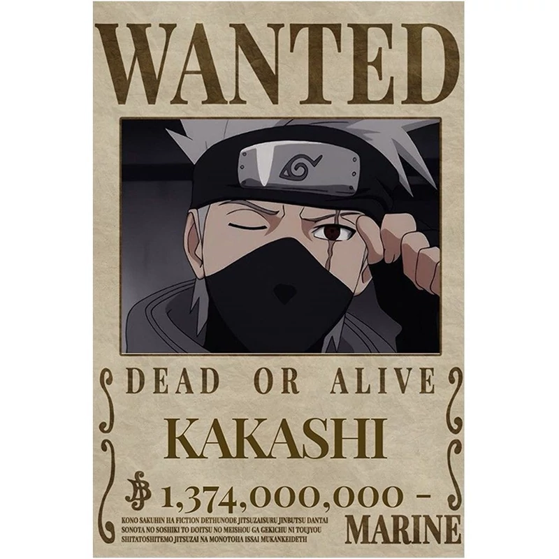 پوستر مدل تحت تعقیب انیمه ناروتو Naruto طرح کاکاشی Kakashi  کد 950