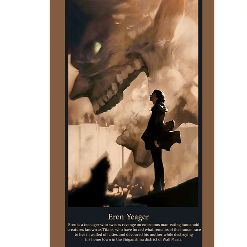 پوستر بایو برد مدل انیمه اتک ان تایتان  Attack on Titan طرح  ارن یگر Eren Jaeger  کد 73