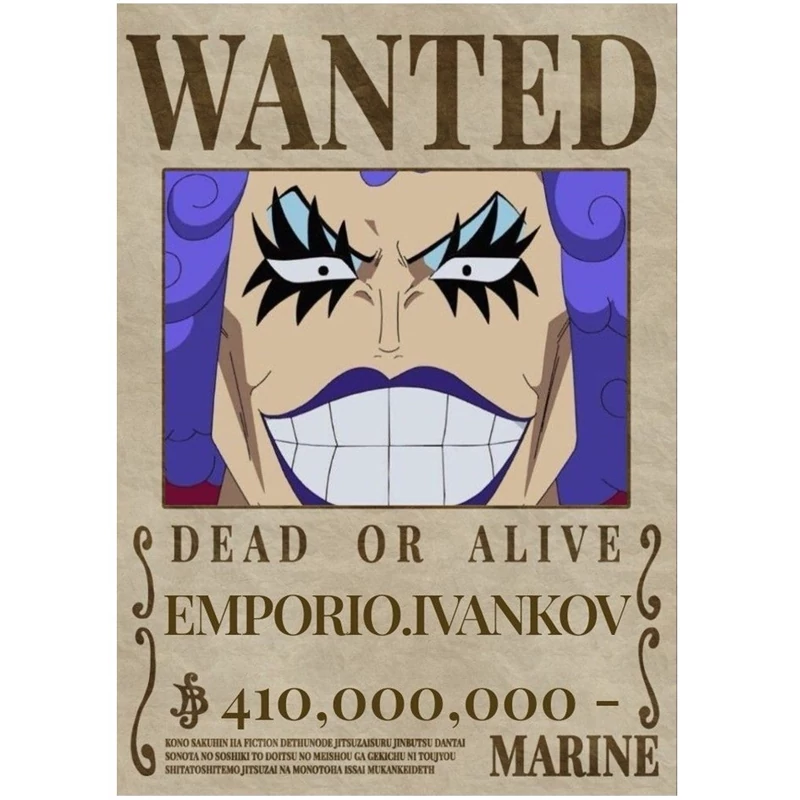 پوستر مدل تحت تعقیب انیمه وان پیس One piece طرح اینکاوو Inkavo کد 114