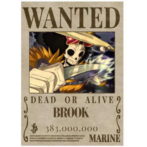 پوستر مدل تحت تعقیب انیمه وان پیس One piece طرح بروک Brook کد 116