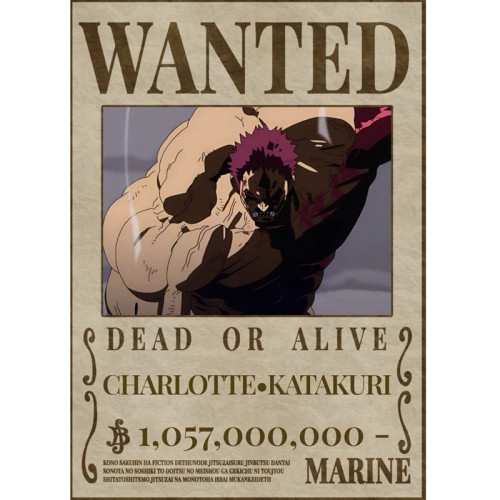 پوستر مدل تحت تعقیب انیمه وان پیس One piece طرح کاتاکوری Katakuri کد 17