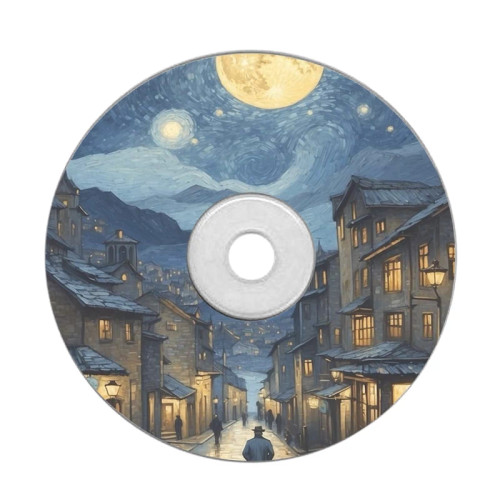 پوستر مدل سی دی طرح شب های پر ستاره اثر ونگوگ کد 1052