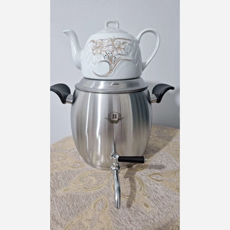 سماور رو گازی شیردار کف چدن BENISLY