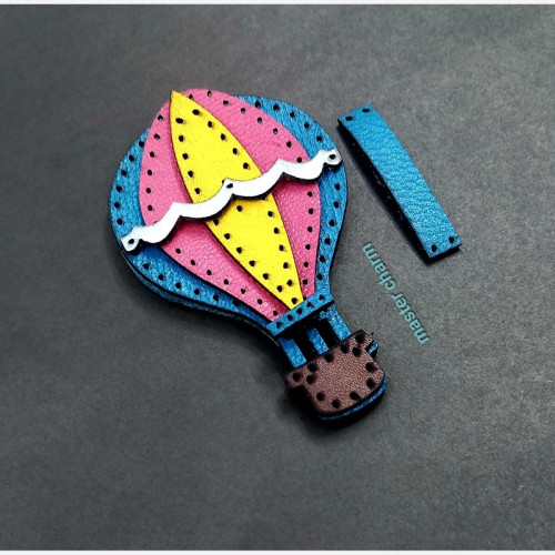 چرم طبیعی نیمه آماده جاکلیدی بالن برش خورده با چرم ممتاز