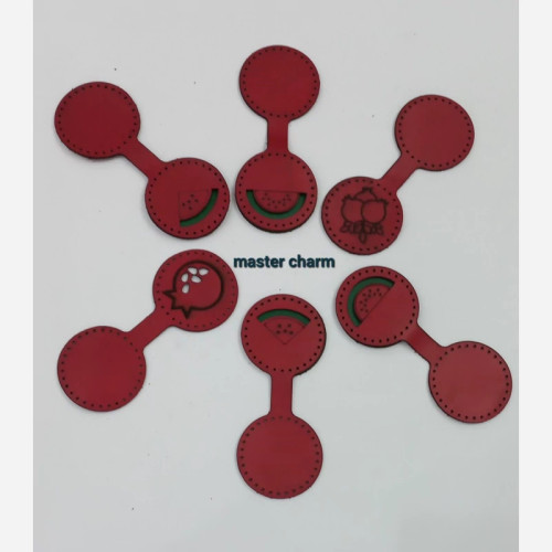 چرم طبیعی نیمه آماده جاکلیدی یلدا برش خورده با چرم ممتاز گاوی