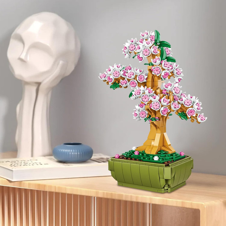 ساختنی 563 تکه ژنگبو مدل بونسای درخت گیلاس طرح Sakura کد 9111A